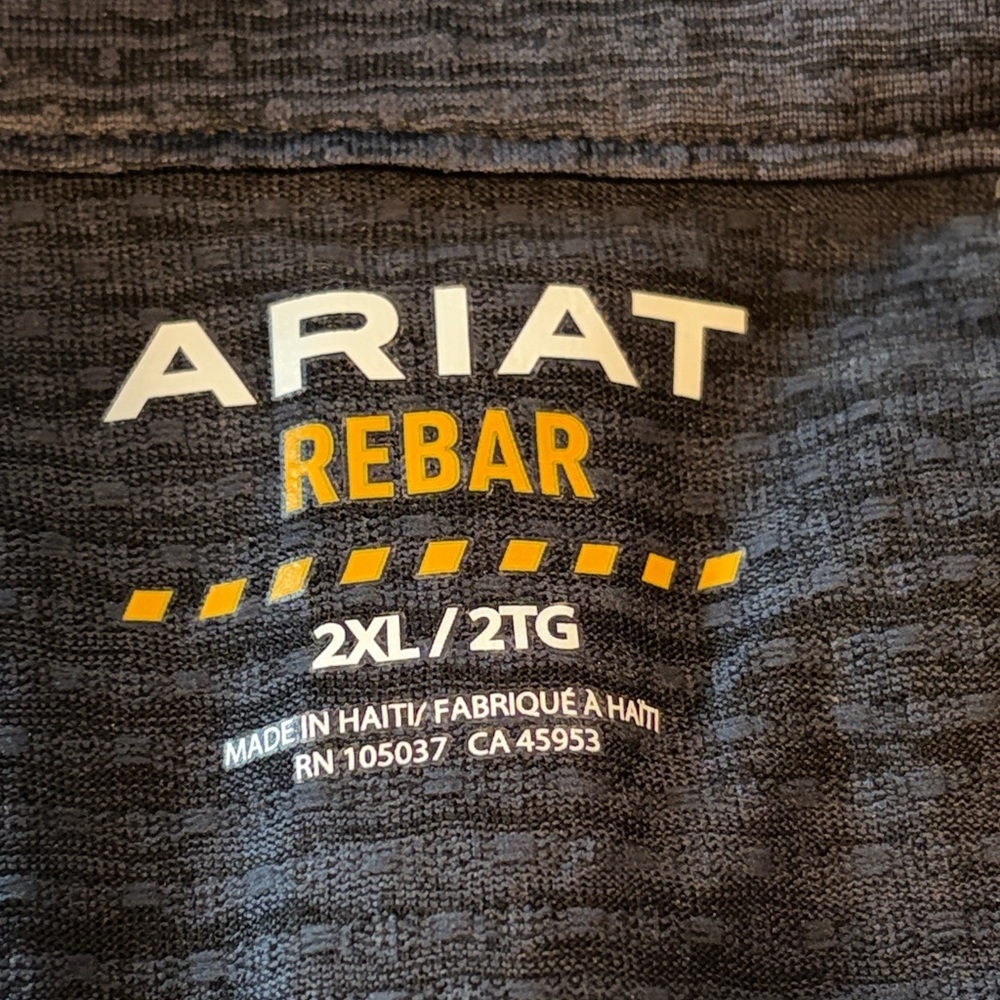 Ariat Rebar 1/4 Zip Jersey, size 2XL - Picture 5 of 8